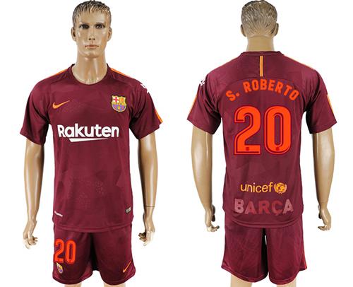 Barcelona #20 S.Roberto Sec Away Soccer Club Jersey